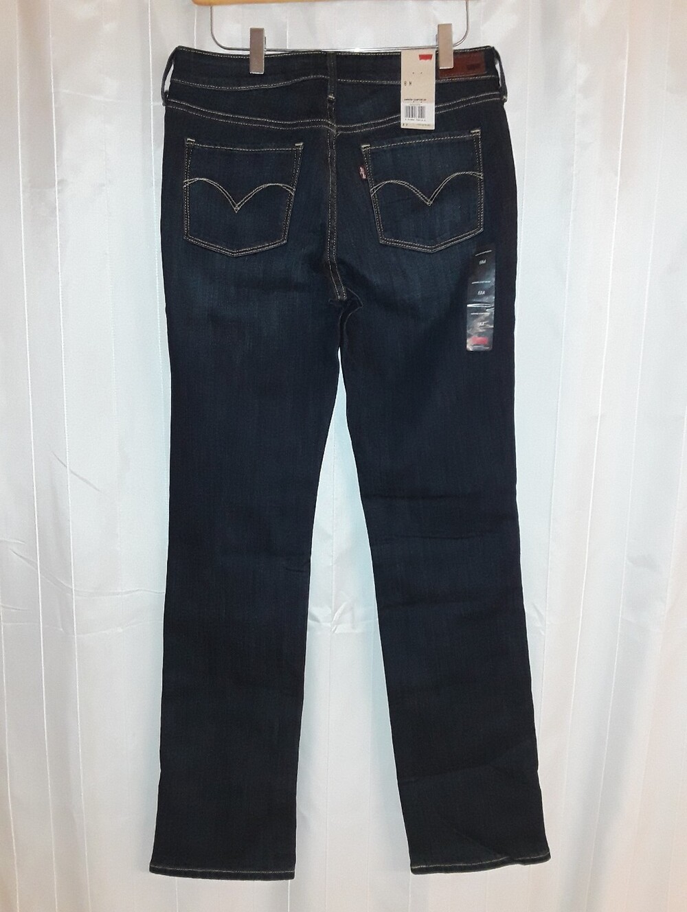 Vintage Levi's 2010s Dark Blue Slight Curve ID Straight Leg Jean Tuscan Mom - Picture 7 of 13
